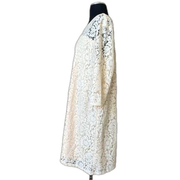 Wrangler Western Style Lace Layered Mini Dress Cream Sz XXL Cowgirl Neutral - Picture 3 of 12